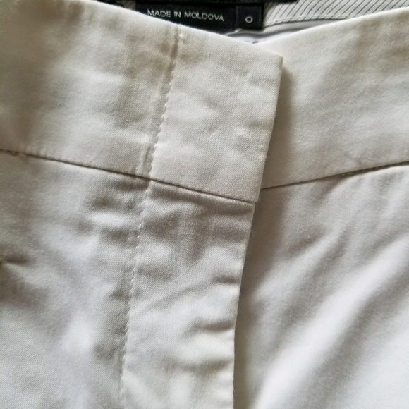 New BCBG MaxAzria White Dress Capris Pants Size 0 - Picture 5 of 6